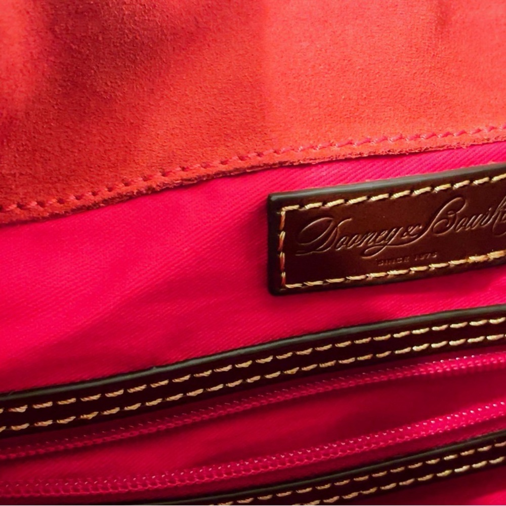 Dooney & Bourke Derby Suede Hobo - New Women | Color: Red/Gold | - Picture 9 of 13